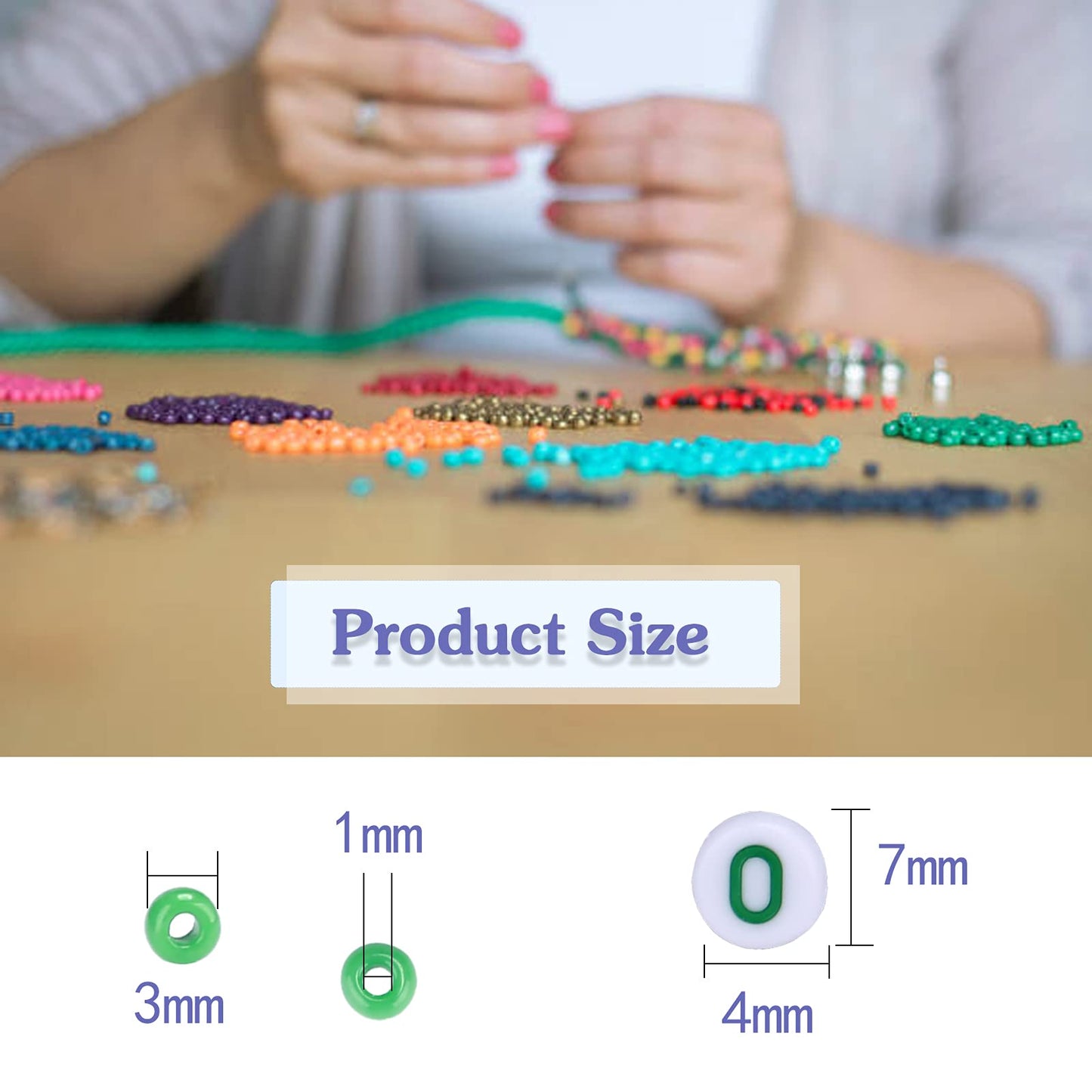 3MM Bracelet Beads Kit for Bracelets Making, 35000pcs Seed Beads Small Glass Beads 8/0 Rainbow Beads Set with Letter Beads Elastic String Charms for Crafts (48 Colors)