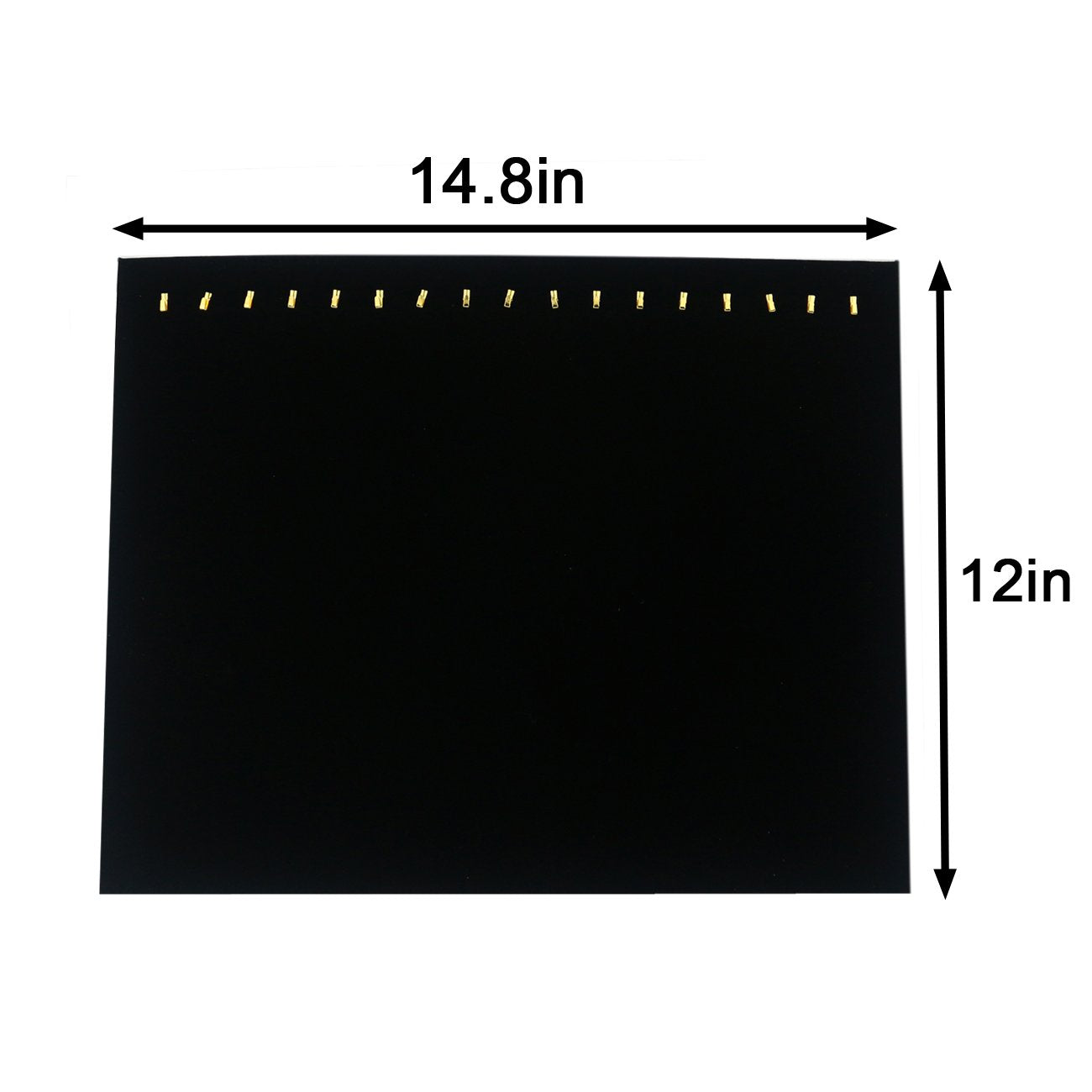 Tinsow 14.7"x12" 17 Hook Necklace Jewelry Tray/Display Organizer/Pad/Showcase/Display case