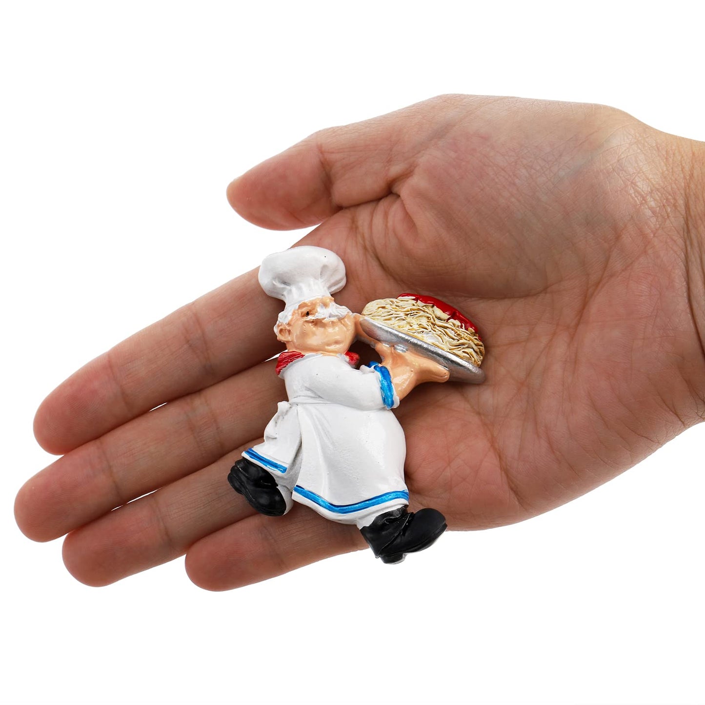 10 Pieces Chef Fridge Magnets, Cute Italian Chef Magnets for Refrigerator, Funny Kitchen Chef Figurine Decorations, 3D Resin Baker Refrigerator Stickers for Whiteboard, Map, Cabinets