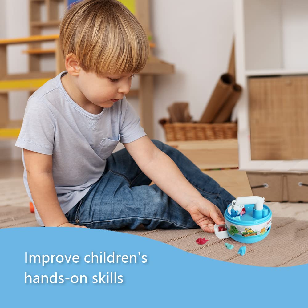 Mini Claw Machine Toys for Kids & Adults with Mini Dinosaur Figures Prizes, Stuff Things that Actually Work, Mini Arcade Game Miniature Novelty Toys for 3+ Year Old Boys & Girls