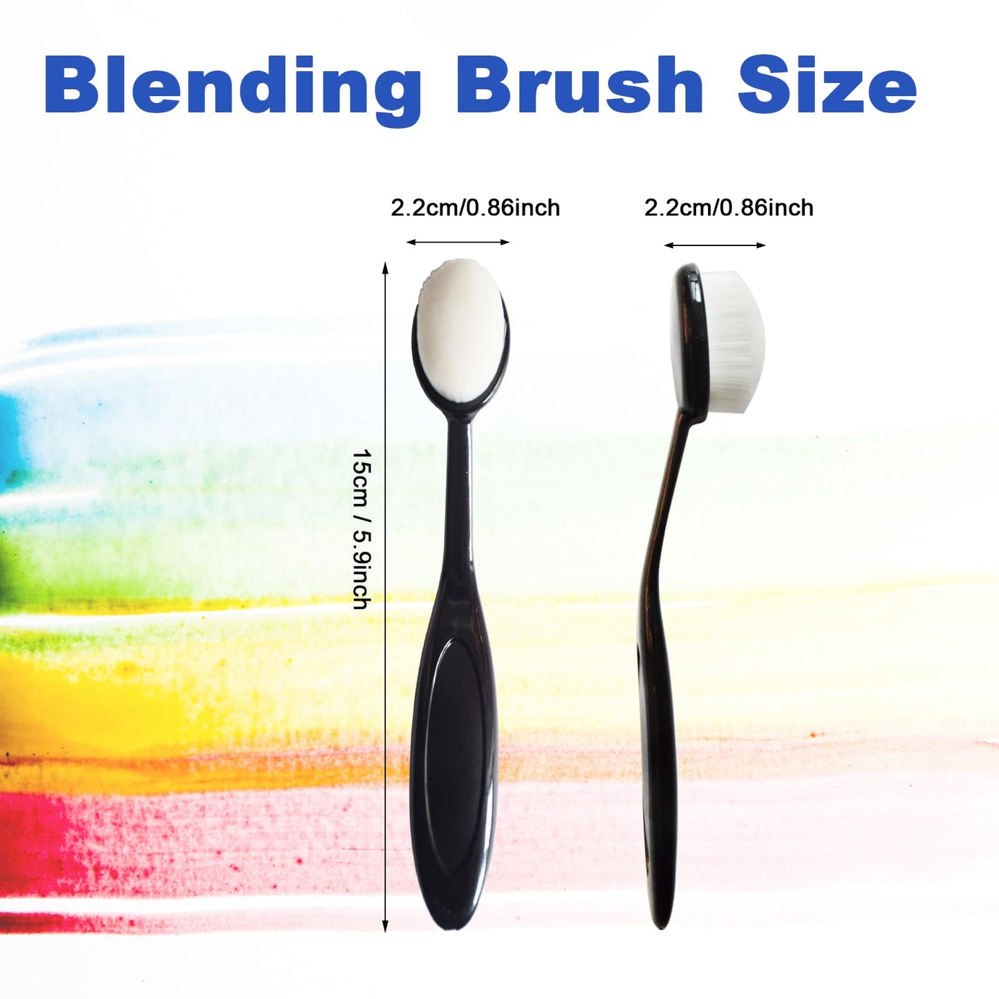 6 Pack Ink Blending Brushes for Crafting Stencil Brushes, Tool for Stamping Scrapbooking, Card Making Ink Blending for Crafter (Size 4, Black Handles)
