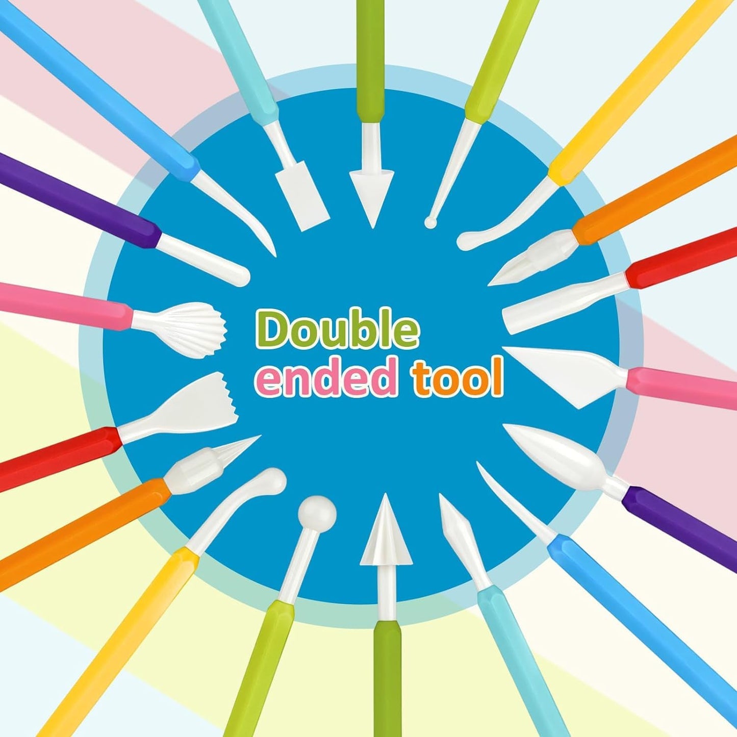 9PCS Clay Sculpting Tools Kit - Easy to Use Double-Ended Polymer & Pottery Carving Set with Comfortable Grip Tools for Clay Sculpey & Modeling Clay Ideal for Kids and Adults