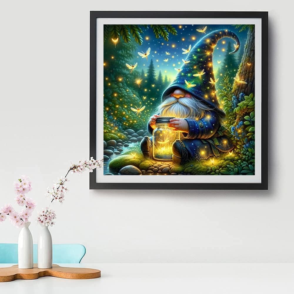 3 Pack Gnome Stamped Cross Stitch Kits for Adults - Embroidery Kits for Beginners Adults,11 CT Patterns Dimensions Counted Cross Stitch Kits for Adults Arts Craft 12x12 inch