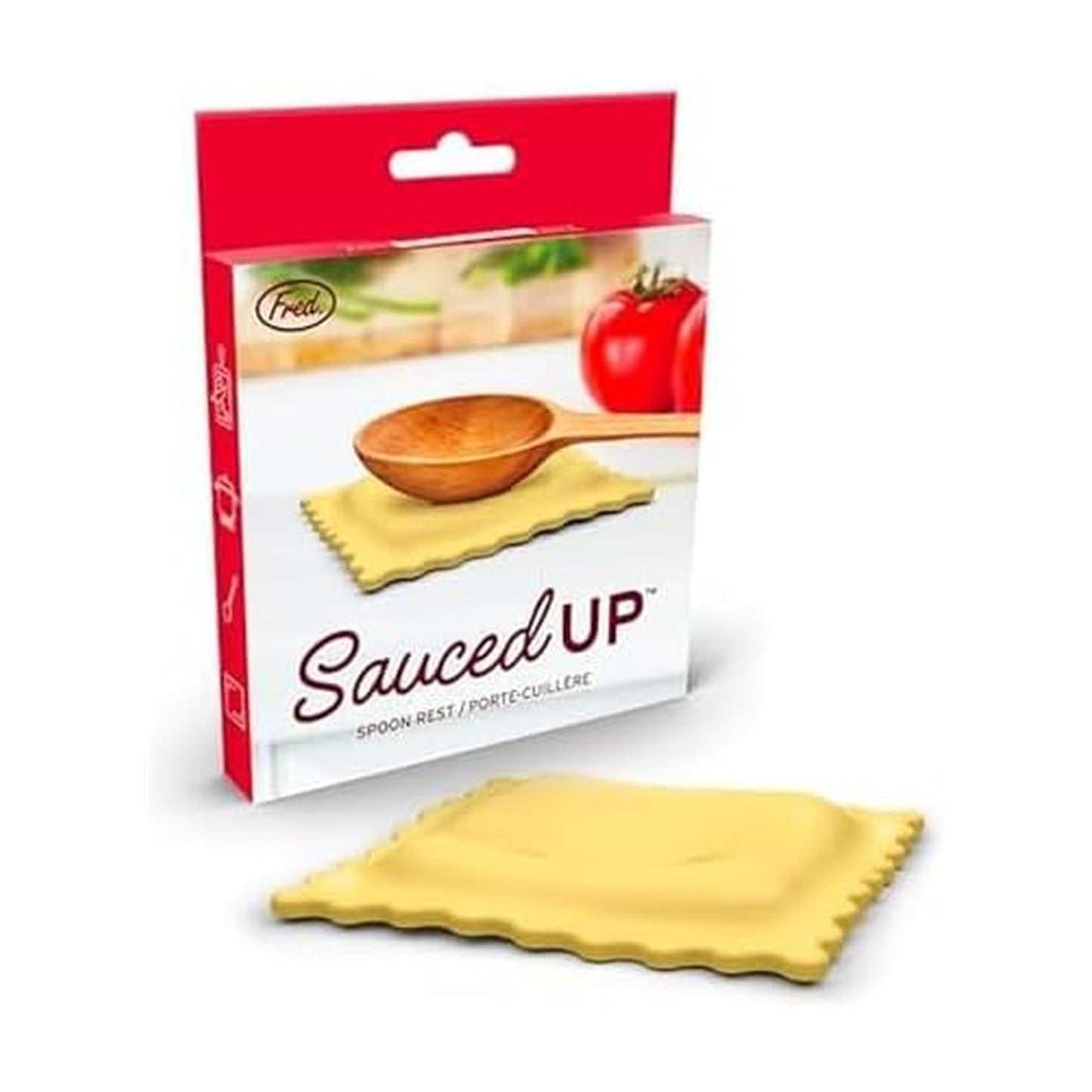 Genuine Fred SAUCED UP Ravioli Spoon Rest - Easy to Clean - Fun Kitchen Gadgets and Accessories - Stocking Stuffers & White Elephant Gifts - Great Gift for Home Cooks and Pasta Lovers