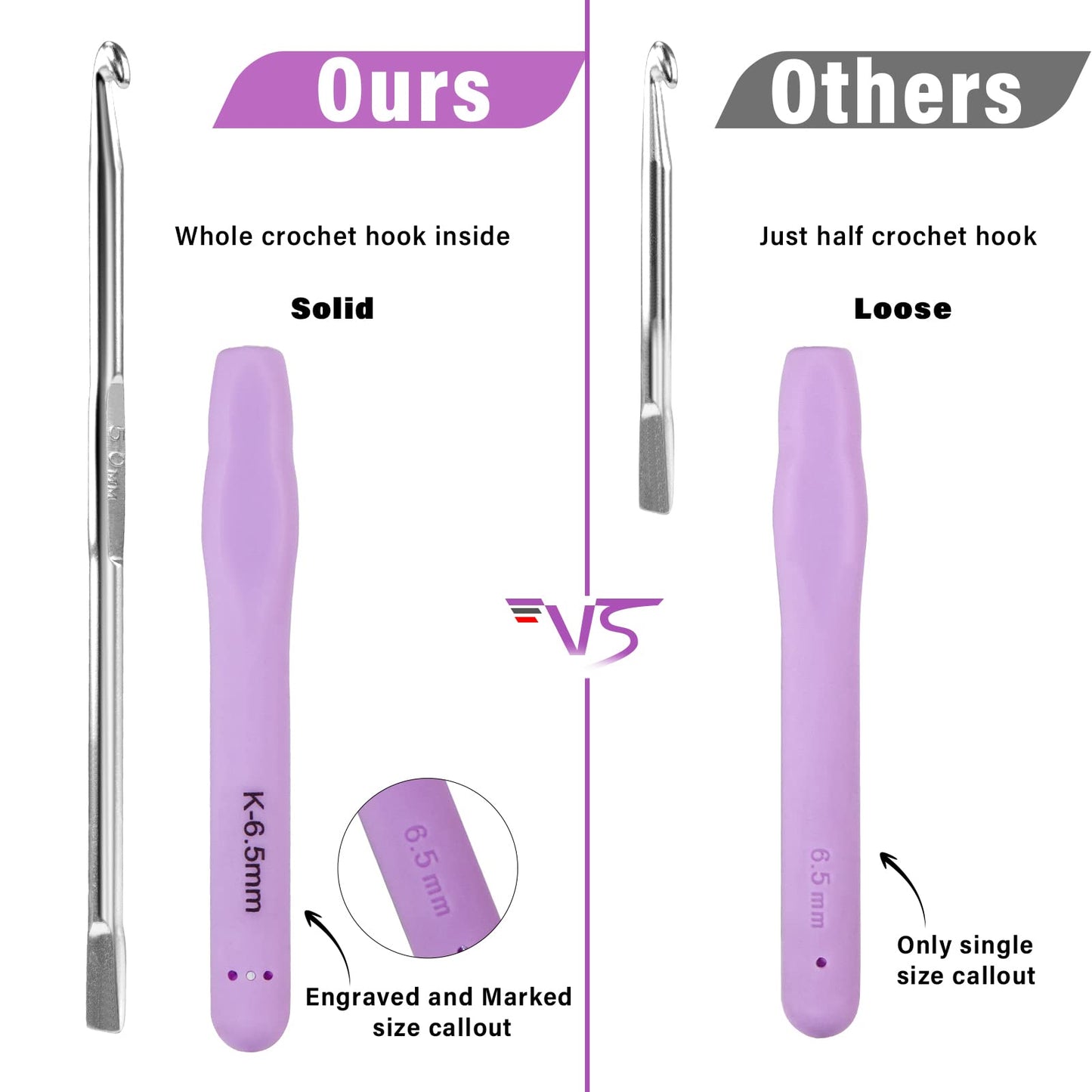 Crochet Hooks 43 Pcs,Drawdart 17 Sizes Ergonomic Crochet Hook Set with Case and Crochet Accessories,Extra Long Crochet Needles for Arthritic Hands,Crochet Kits Suitable for Knitter Enthusiasts