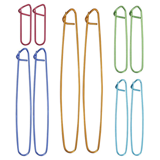 BESPORTBLE 10 Pcs Yarn Stitch Holders Assorted Colors Safety Crochet Stick Holders Knit Pins Stitch Markers for Weaving Crochet Knitting