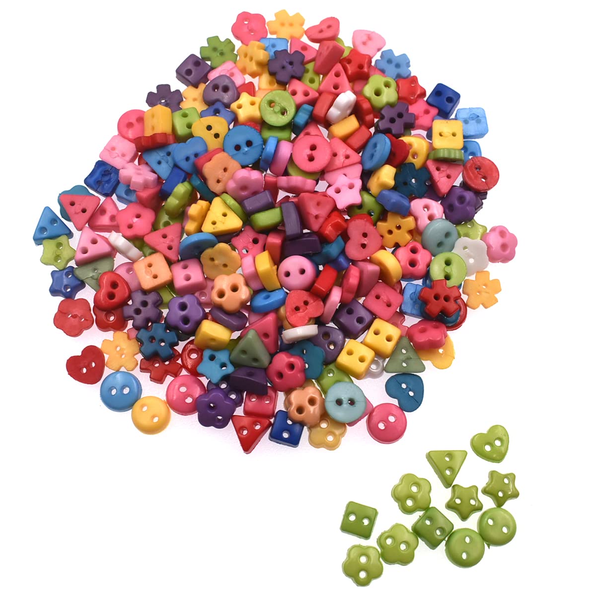 6mm 100Pcs Mixed Color and Style Mini Buttons for DIY Handmade Craft Art Sewing Doll Cloth Buttons
