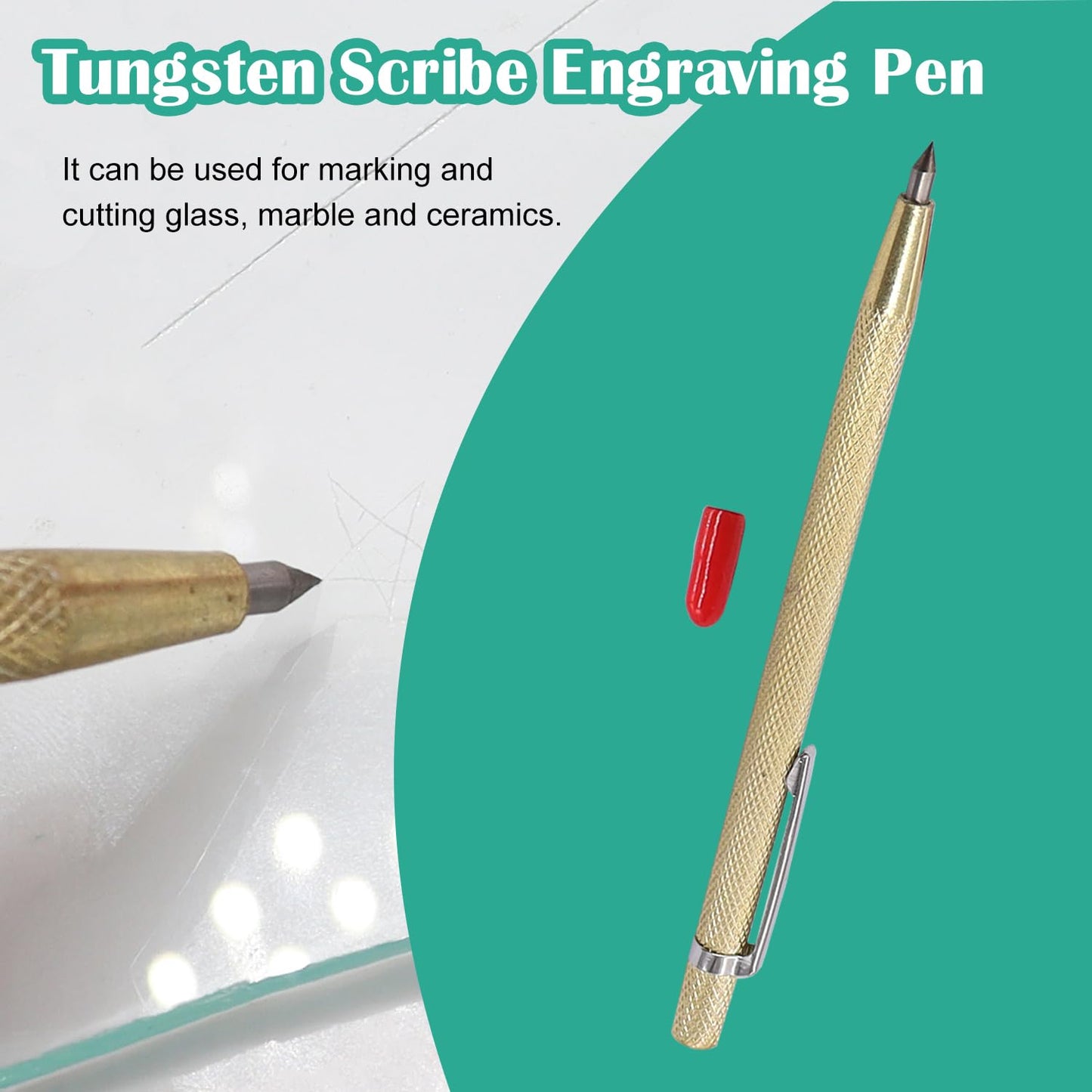 10pcs Glass Cutting Tool Kit - Glass Cutter, Running Pliers, Grozer Pliers, Oil Feed, Engraving Pen, Screwdriver