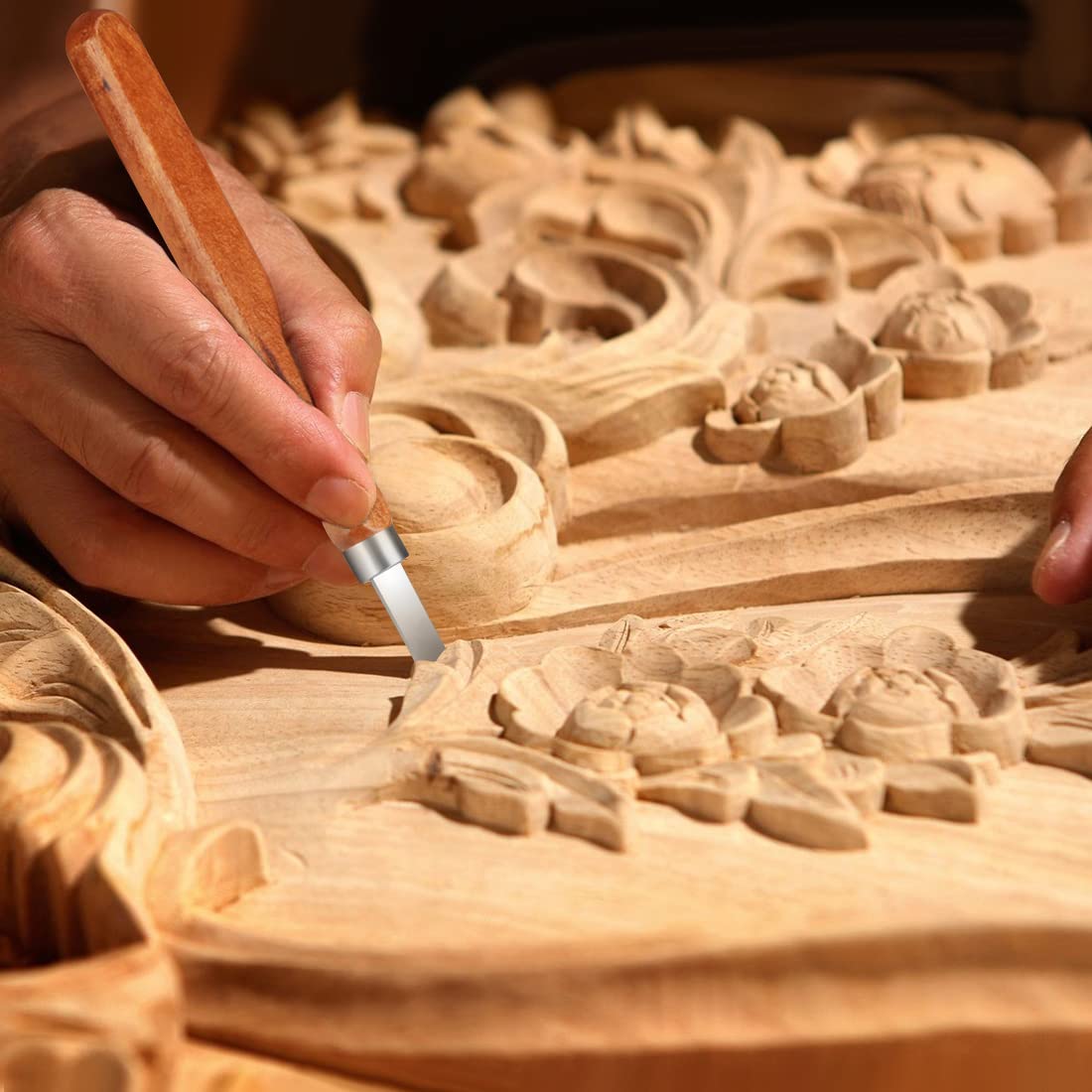 Wood Carving Tools, Adevena 12 Set SK2 Carbon Steel Sculpting Knife Kit for Beginners & Professions