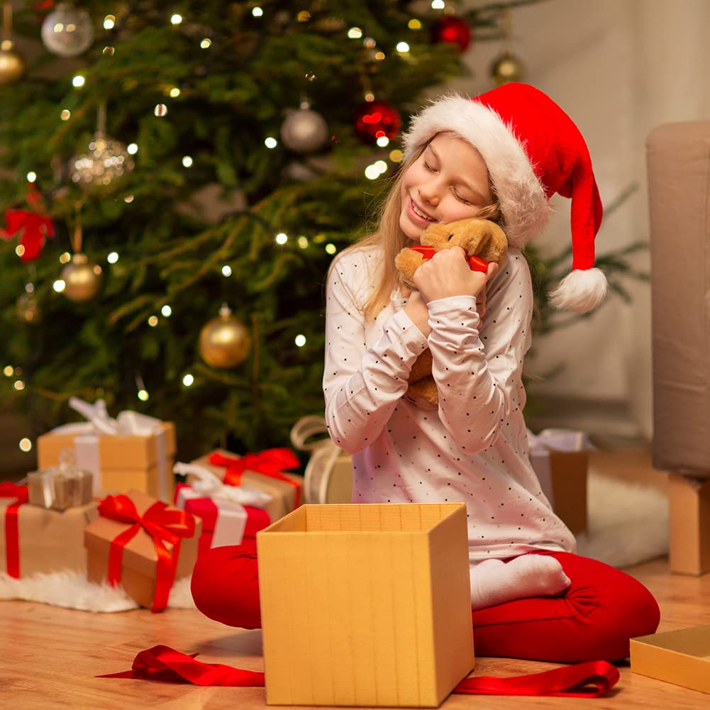 4 Rolls 3/8" Christmas Ribbon - Glitter Metallic Ribbon & Satin Ribbons Set, Total 100 Yards Xmas Holiday Festival for Gift Wrapping, Crafts, Festival Ornaments, Wedding Party Decoration