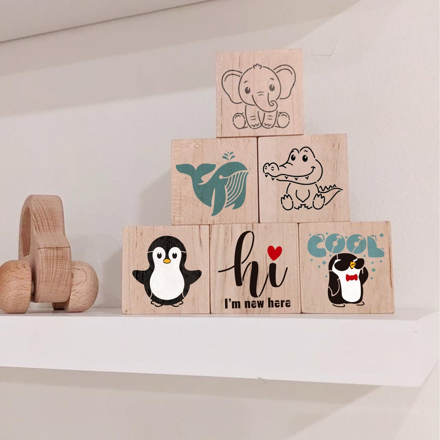 Small Stencils for Painting on Wood Reusable, 3 Inch Reusable Stencil for Craft Ornament Paint Template Stencils for Wall Card Rock Wood Signs Coasters Canvas Home Decor (65 Baby)