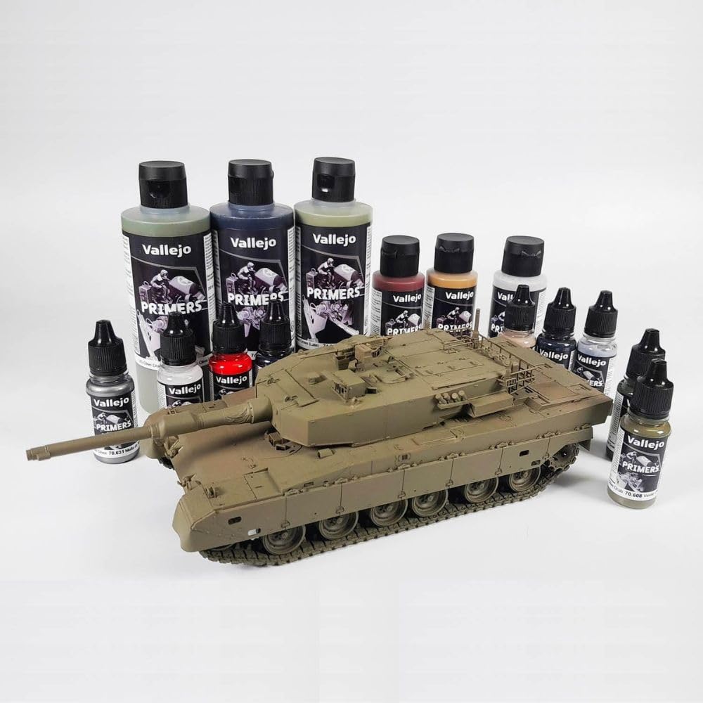 Vallejo - Surface Primer Color | White Acrylic Primer 60 ml (2.02 fl.oz.) | Matte Finish and Fast Drying | Perfect for Airbrushing and Great Adhesion to Figurines and Scale Models