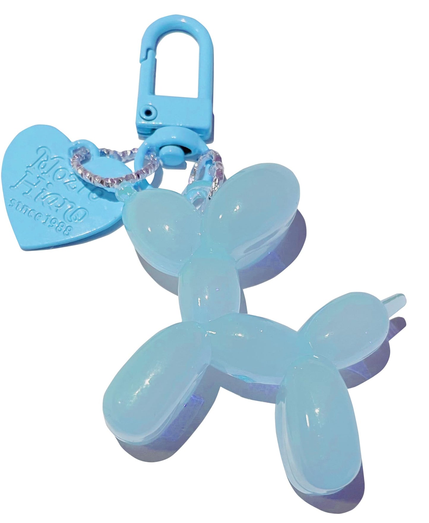 LAEKOU Jelly Balloon Dog Design Keychain for Women, Cute Girls Key Chain, Bag Charms Accessories for Car Purse Backpack