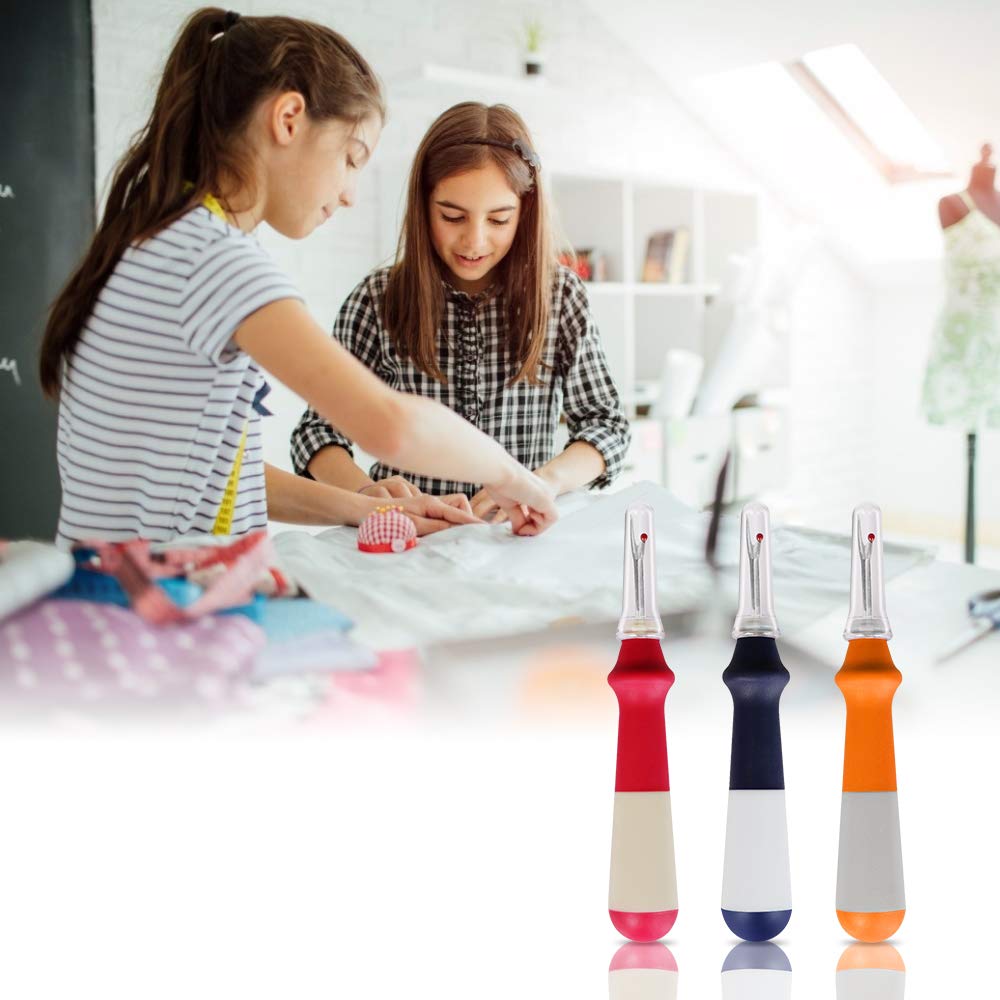 Lhedon Seam Ripper 3 PCS, Seam Rippers for Sewing, Ergonomic Grip, Colorful Large Thread Stitch Remover Tool Handy Stitch Rippers for Sewing Crafting Removing Hems and Seams