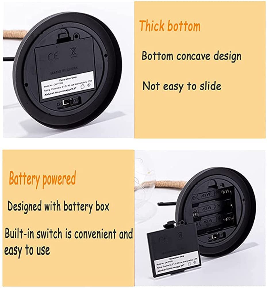 Nusogon Enchanted Lunar Lamp -Magic Moon Shape Lamp,LED Crescent Light,Ramadan Lamp,Hanging Moon Lamp,Home Bedroom Romantic Bedside Desktop Nightstand Decoration. Decorative Lights(USB Included)