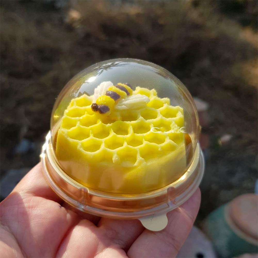 SAKOLLA 2 Pack Honeycomb Soap Molds, Honey Silicone Molds for Handmade Soap, Lotion Bars, Wax Melts, Beeswax