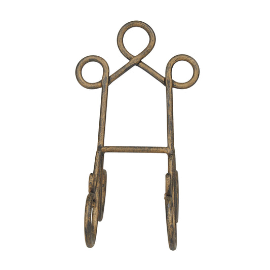 Deco 79 Metal Display Easel Scroll Tabletop Easel, Display Stand 5" x 8" x 9", Brown