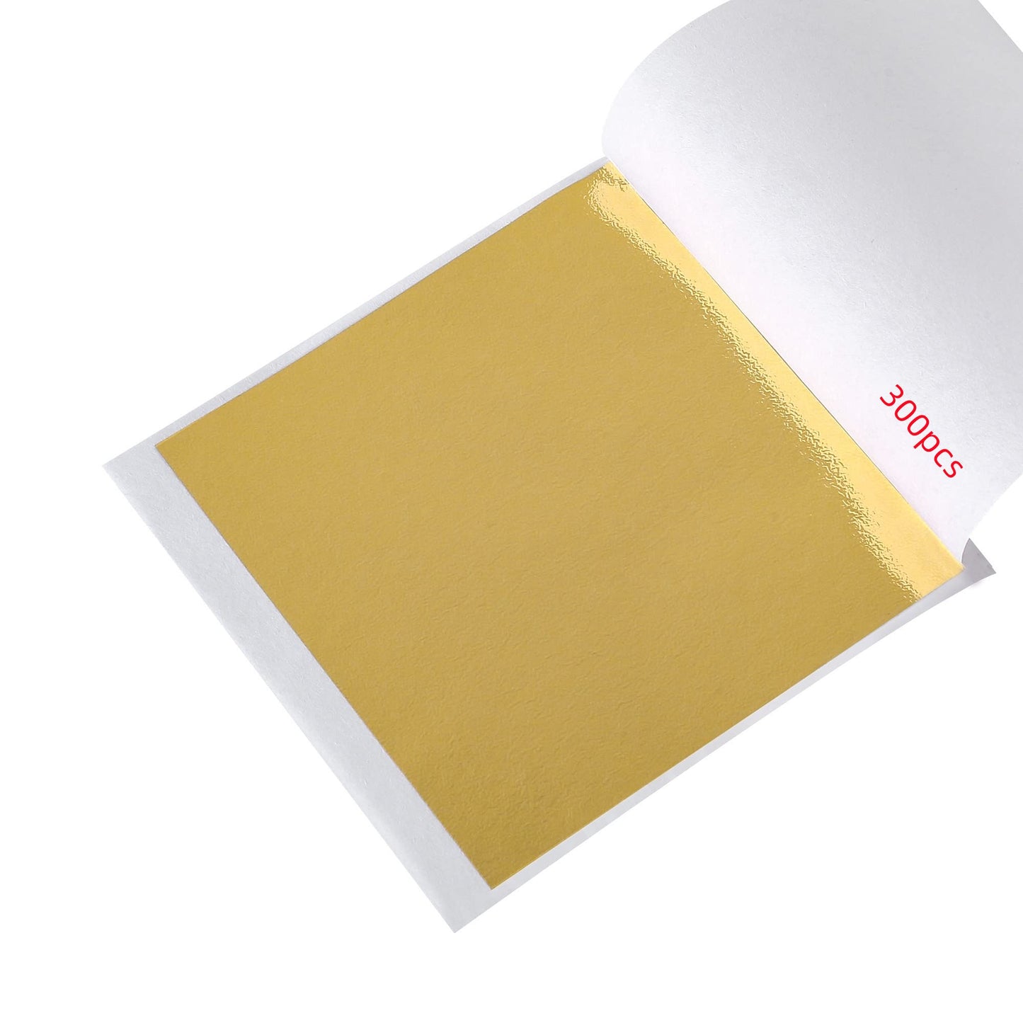 DECONICER 300 pcs Imitation Gold Leaf Sheets.Gold Foil Sheets are Suitable for Art,Gilding,Decoration,Crafts,Pictures,Frames,Sculpture,Furniture.3.15×3.35 inches.