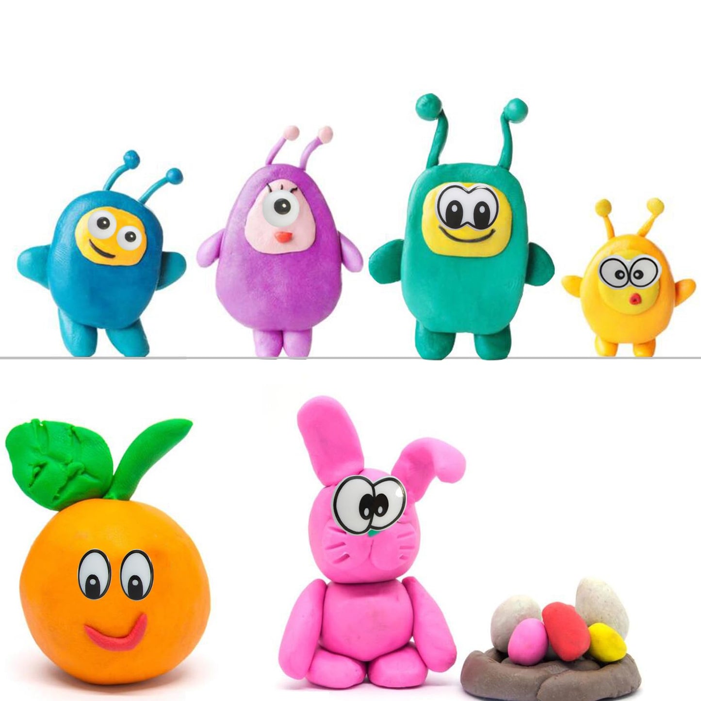 Zhbrchz 120pcs 14mm-38mm Plastic Safety Eyes Cartoon Eyes Crafts Safety Eyes with Washers for Amigurumi Crochet Bears Stuffed Animals DIY Clay Doll Making