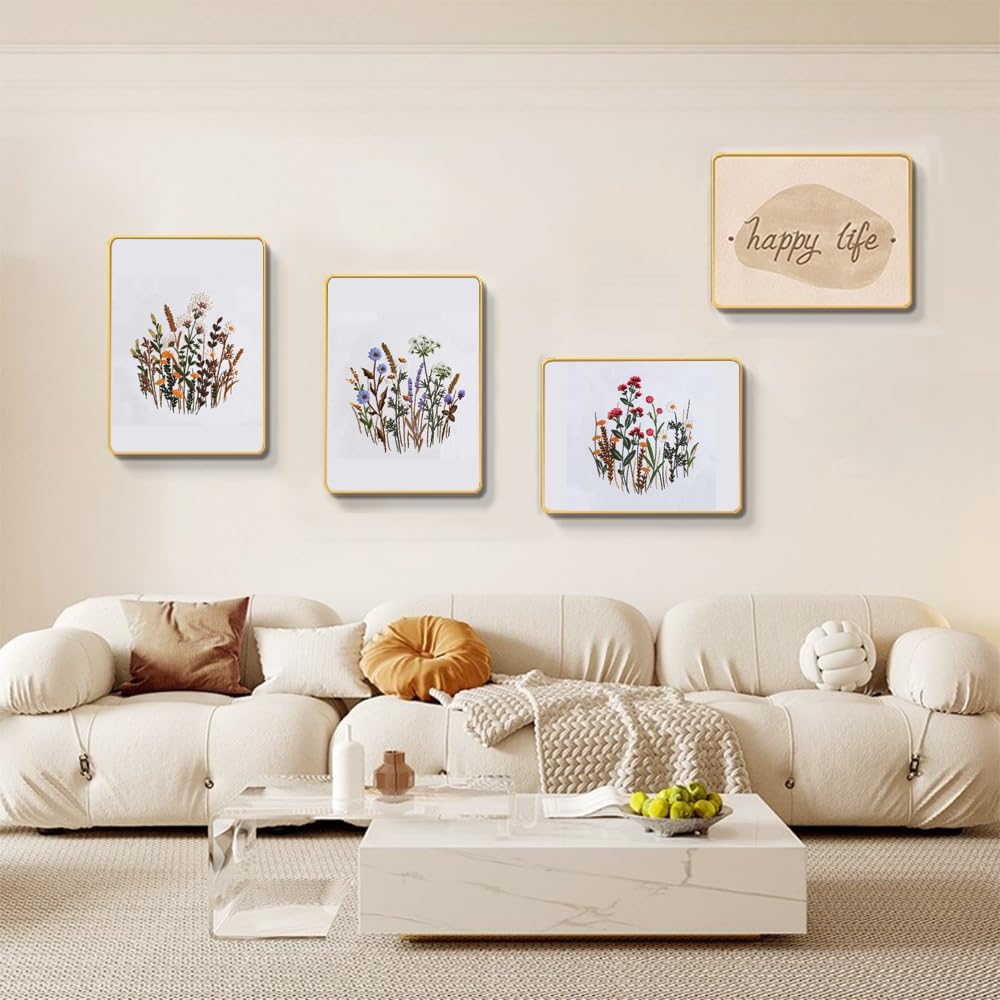 3 Sets Embroidery Practice Kits, Flower Pattern Embroidery Kit for Beginners Adults, Hand Embroidery Kit, Easy to Follow Instruction and Video