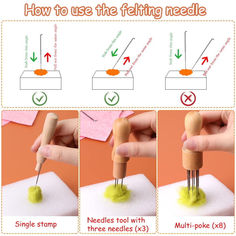 132 Pc Wool Felting Needles - 3 Sizes, Beginner to Professional