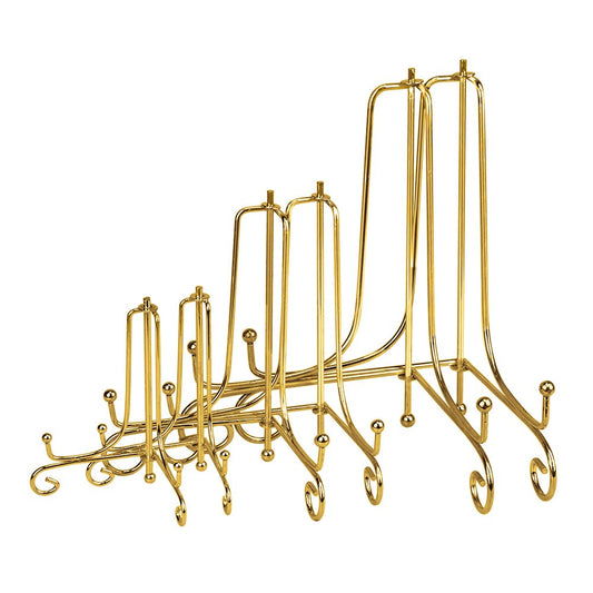 6 Pack Iron Display Stand,Gold Iron Easel Plate Holder Stand for Displaying Pictures, Plates, Books and Arts (4, 6, 8 inch)