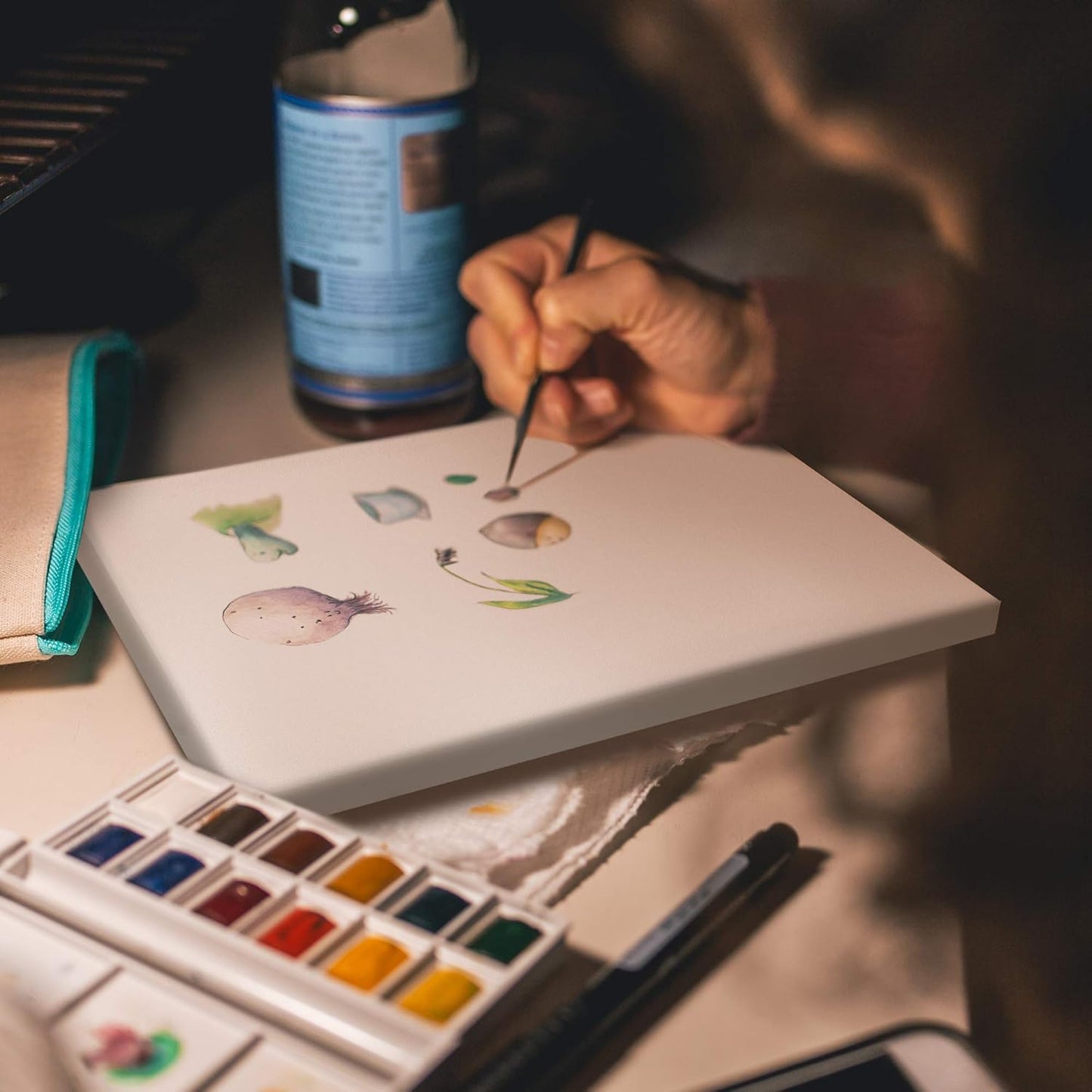 Stretched Canvas for Painting, 5"x7", 8"x10", 11"x14", Pack of 3, Pre-Primed Canvases Wood Framed, Blank White Painting Canvas Boards for Acrylic, Oil and Gouache Painting