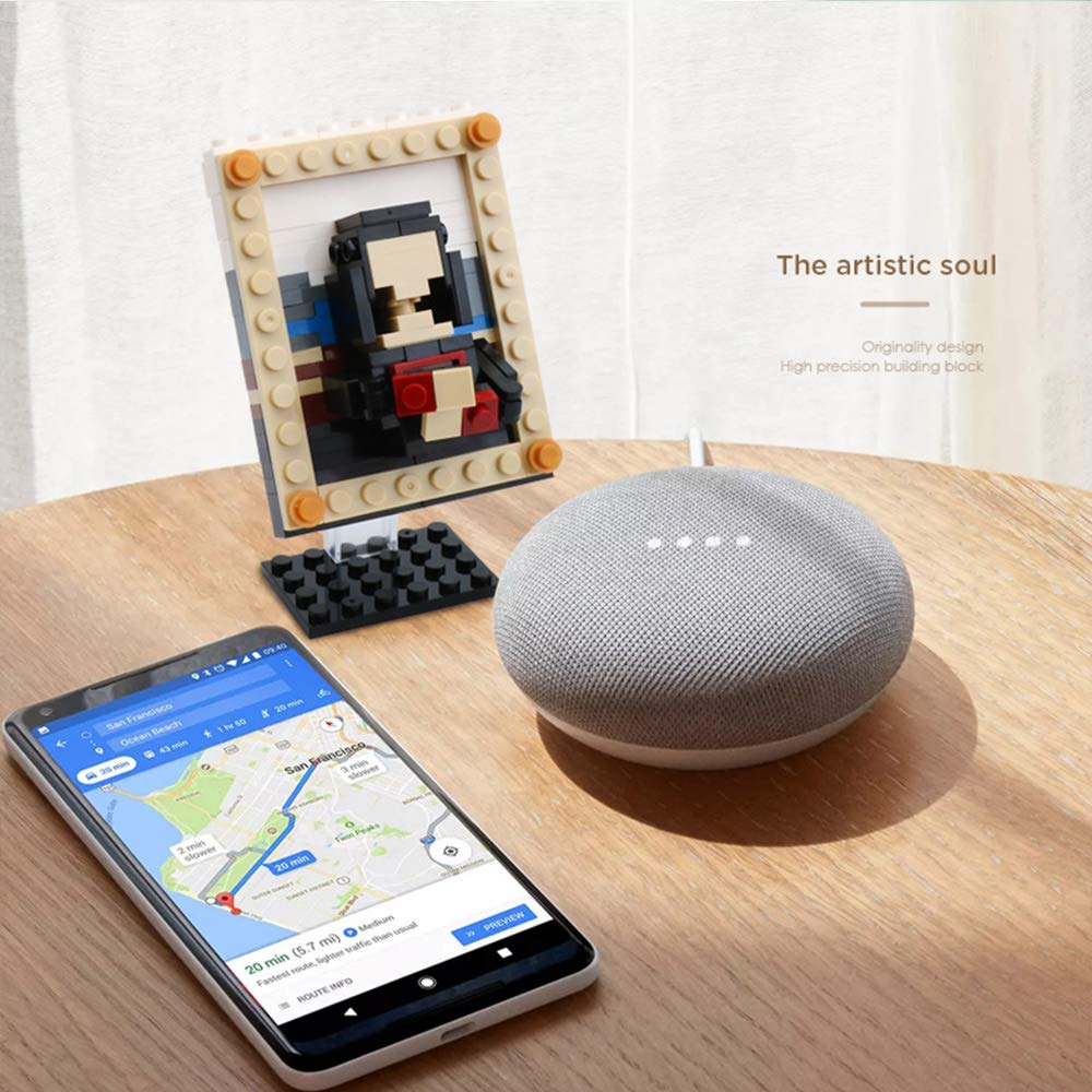 4 Pcs World Famous Painting MOC Building Blocks Toy Set, Compatible with Lego Building Set,Art Portrait Toys,Educational Classic Toy Bricks,STEM Gift Toys for Kids Boys Girls