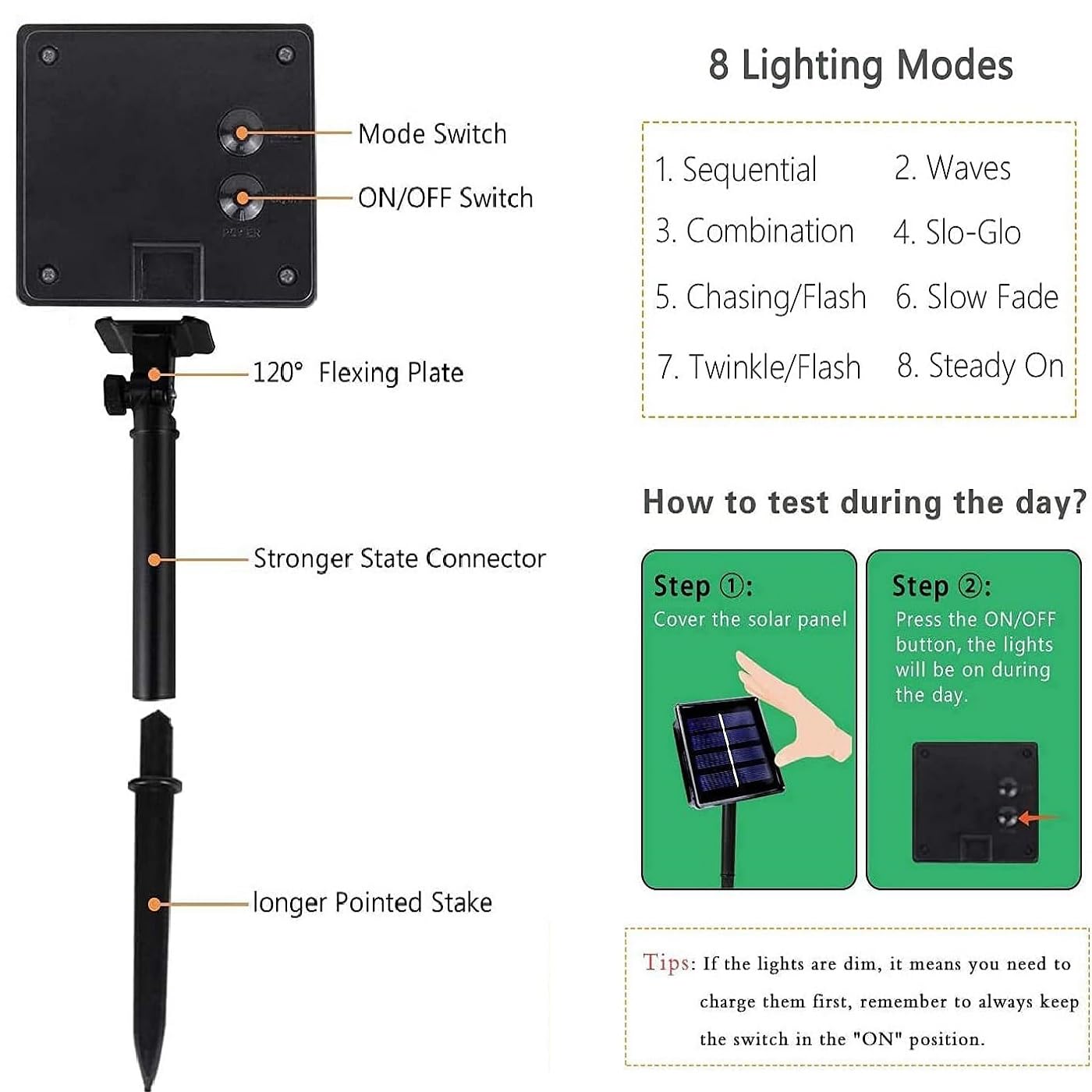 4 Pack Solar Halloween Lights Outdoor Waterproof, 180FT LED String Lights With Black Wire, 8 Modes Fairy Twinkle Lights for Tree Bush Garden Horror Party Decorations - Orange and Purple