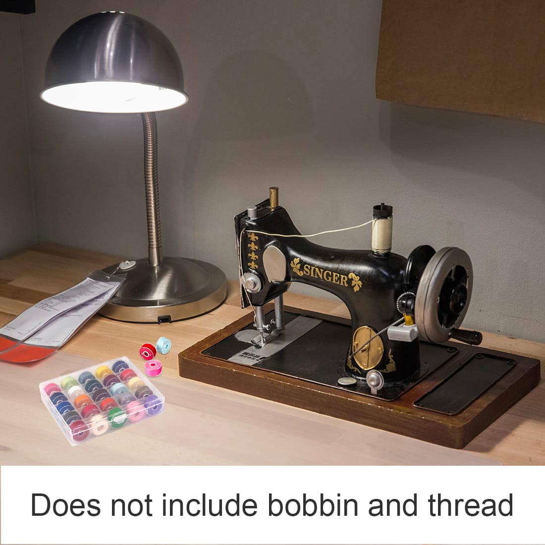 Bobbin Box,Machine Bobbin Organizer Plastic Case,Transparent 25 Slots Empty Bobbins Spools Box，Sewing Craft Plastic Case Storage Box for Sewing Machine