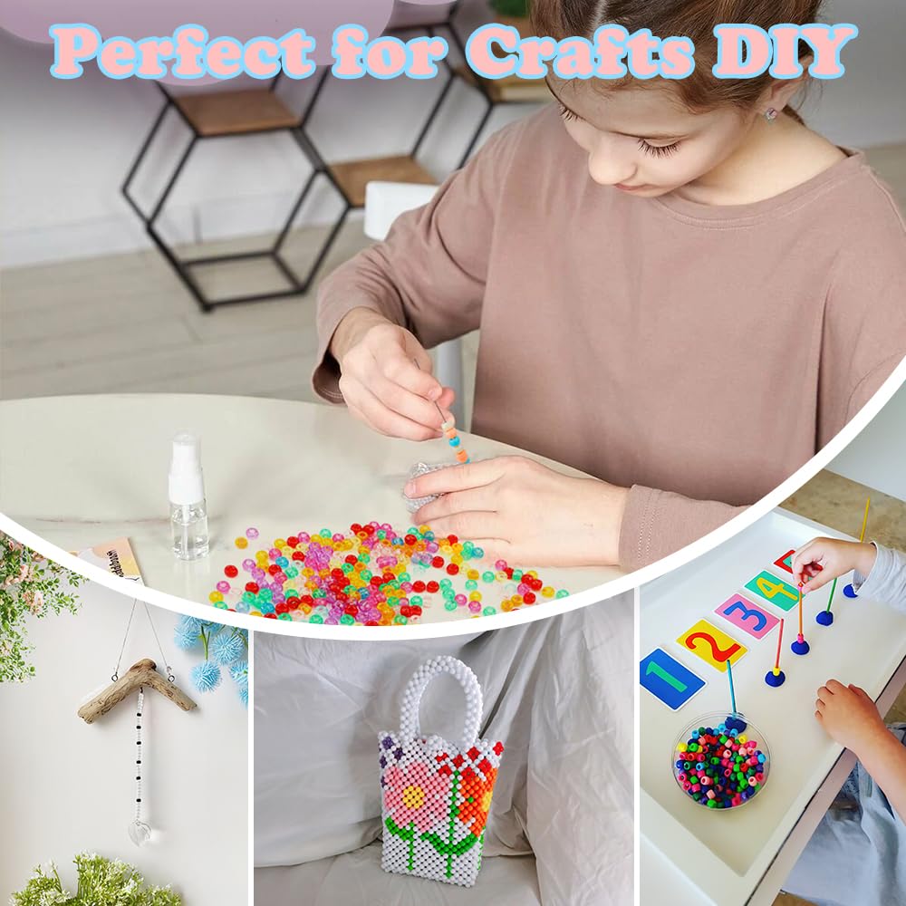 1100pcs Hair Beads,Pony Beads for Bracelets Making,Colorful Beads,4mm Beads,Clear Beads,Tiny Beads,Beads in Bulk,Color Beads for Bracelets,Glitter Beads,Glitter Pony Beads,Crystal Beads Bulk,