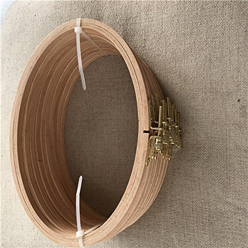 8.5"x 5.2" Oval Wooden Embroidery Hoop 21x 13cm Oval Hand Stitching Hoop - Cross Stitch Hoop - Framing Hoop - Stitchery Hoop - Craft Supply Hoop (2)