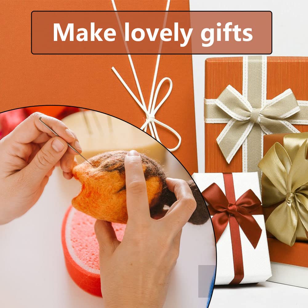 Mayboos 74 Pcs Needles Wool Felting Needles Tools Needle Felting Supplies Felting Tools Needle Felting Tool with 3 Sizes Felting Needles for Beginner Professional