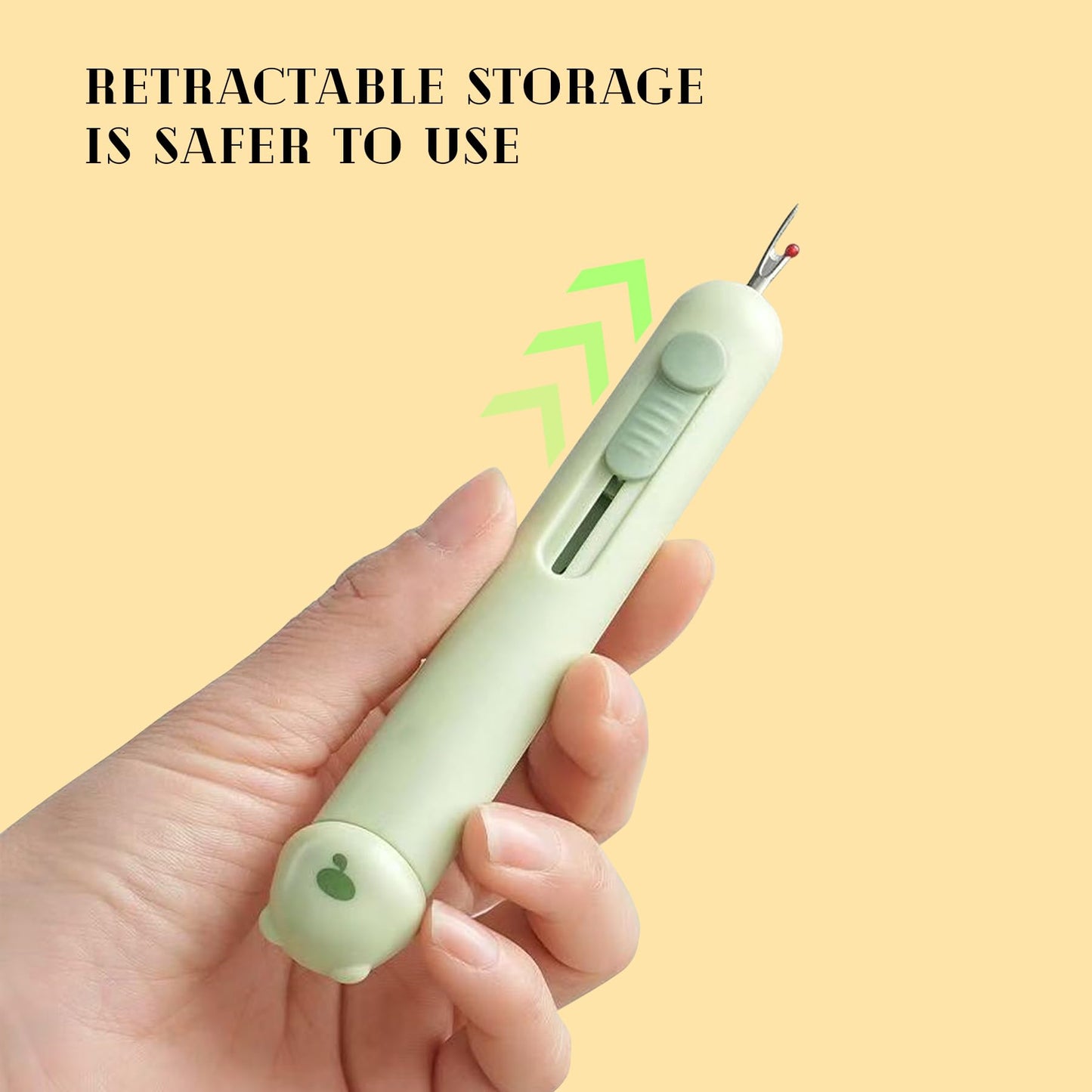 Upgraded 3 in 1 Automatic Needle Threaders Seam Ripper with Needle Storage,Needle Threaders for Hand Sewing, Embroidery,Quick Needle Threading Tool (1PCS-Green)