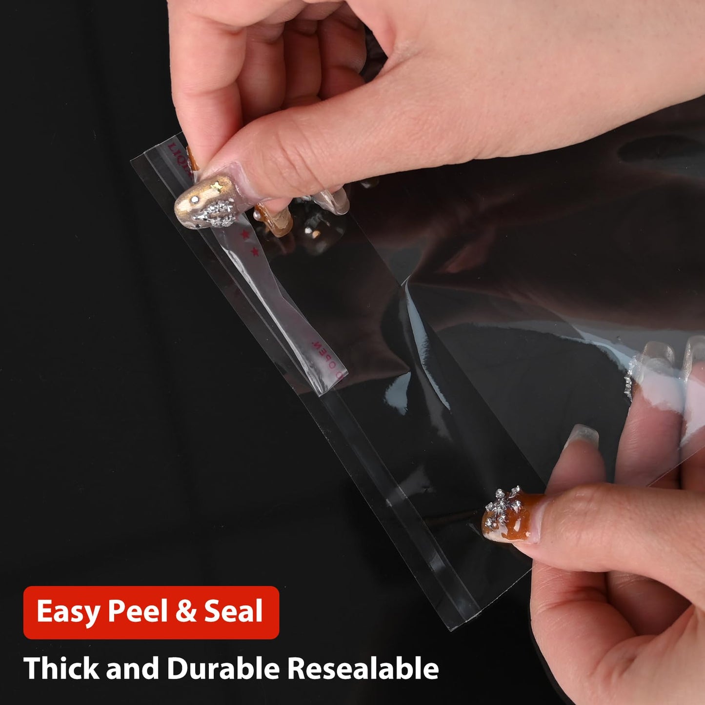 Egofine Self Sealing Cellophane Bags 100 PCS Clear Resealable Sleeves Bags for 8x10 Photo Mats, Bag Size: 8.26x10.3 inches for 8x10 Mats