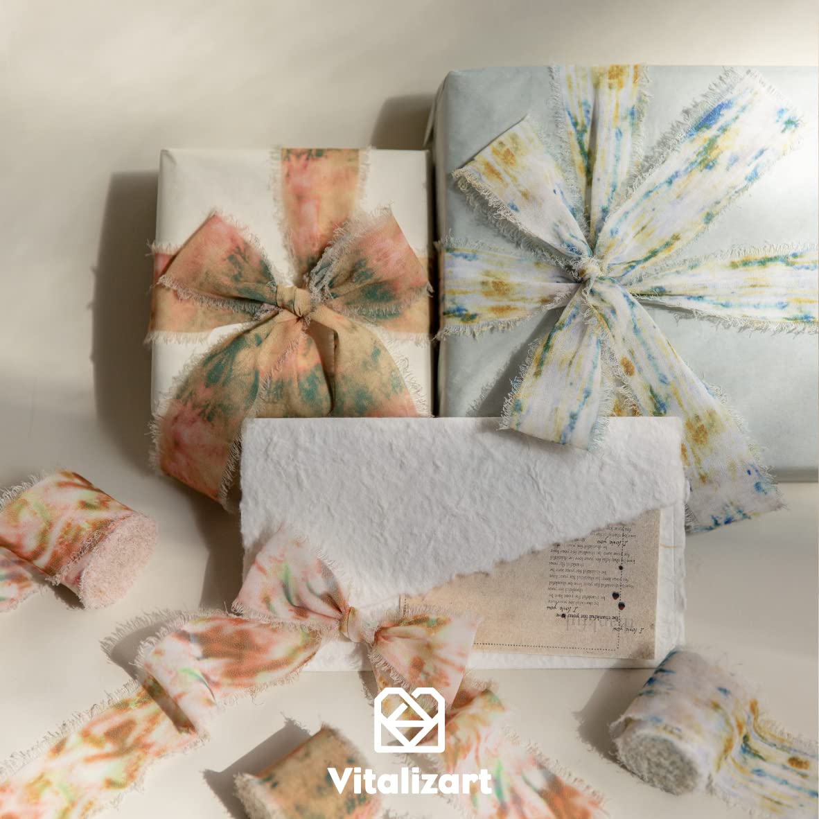 Orange Chiffon Ribbon Silk Like 1 1/2 Inch Printed Frayed Ribbon for Gift Wrapping Wedding Invitations Flower Bouquets Bridal Shower 21 Yard