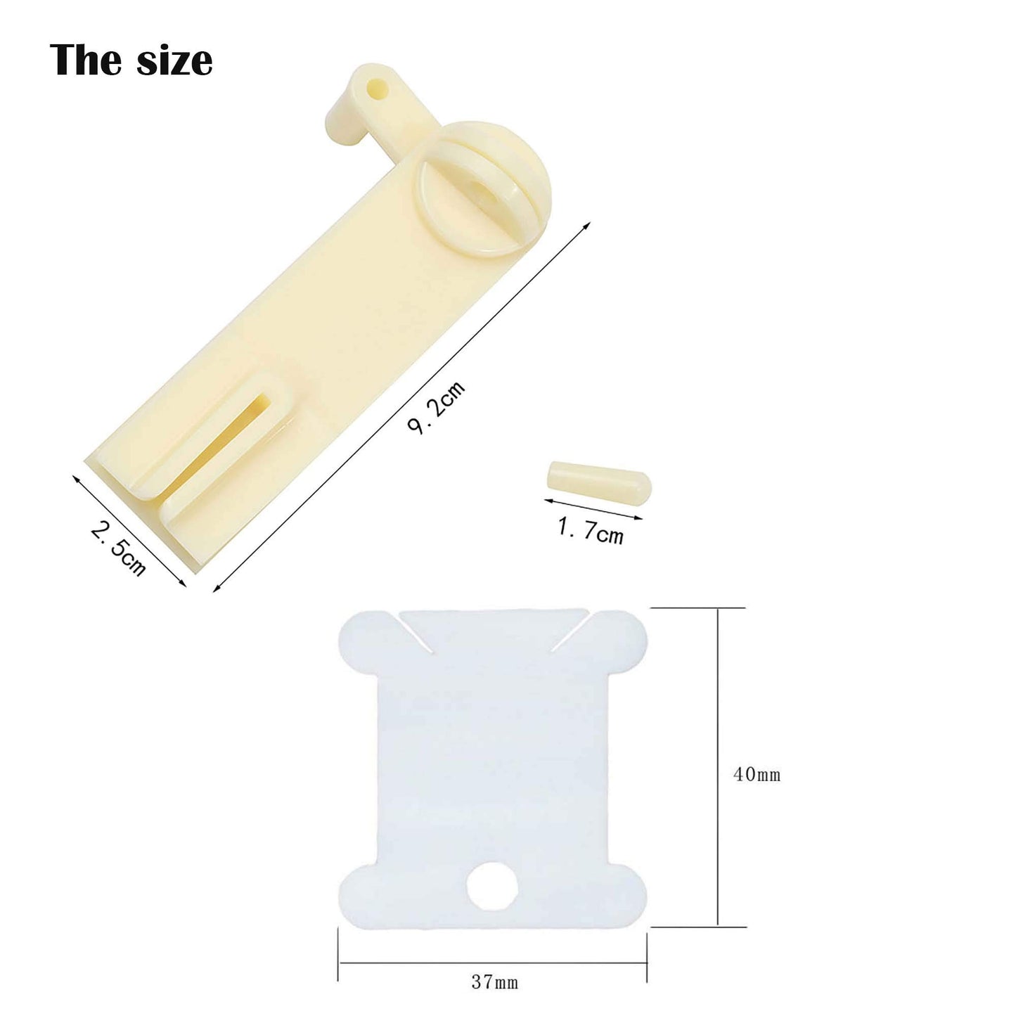 300 Pieces Plastic Floss Bobbins with 1 Bobbin White Winders for Cross Stitch Cotton Thread Craft DIY Sewing Storage, Thread Organizer Holder Set Embroidery Thread Cards Cross Stitch Bobbin 300 + 1