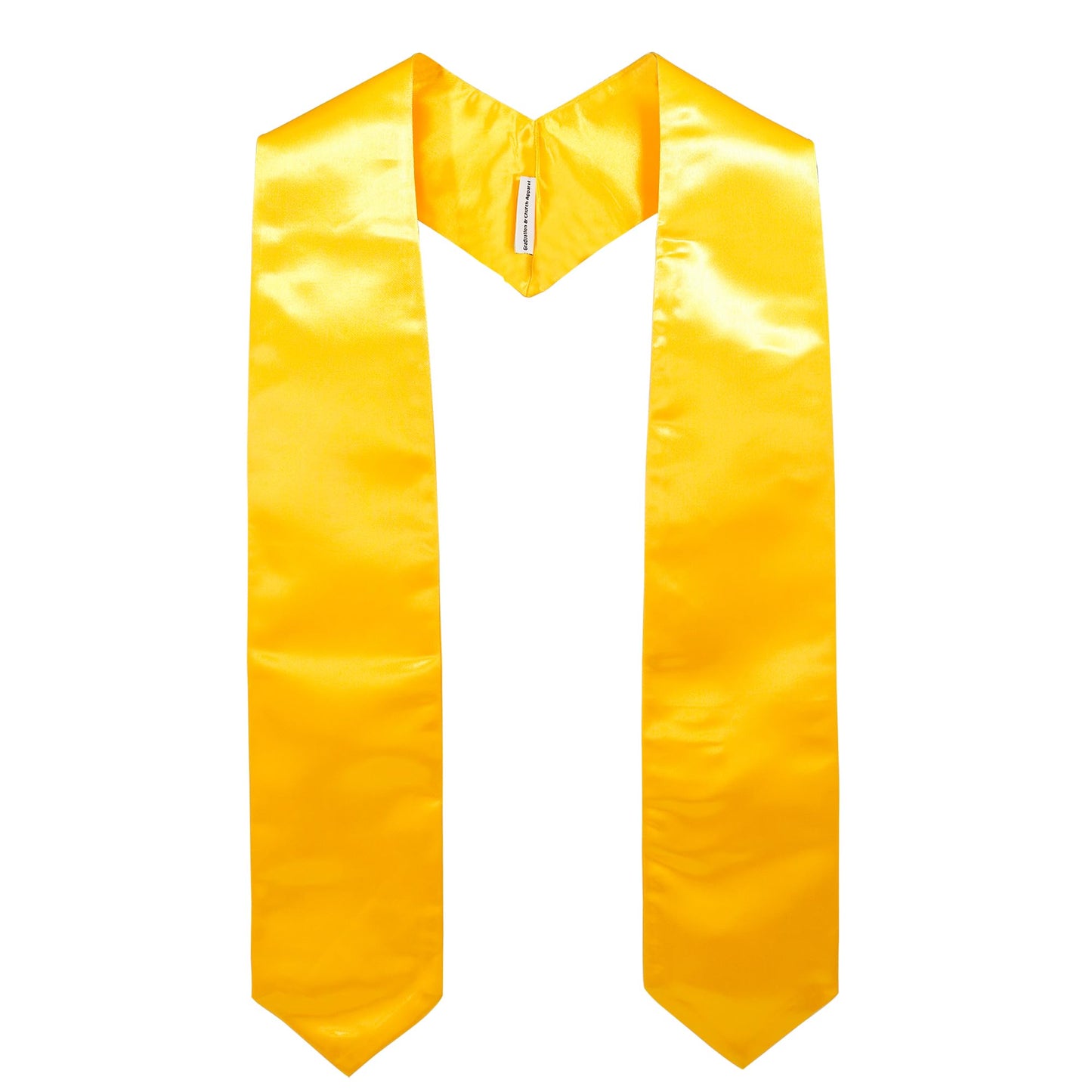 GraduationMall Unisex Adult Plain Graduation Stole 60" Gold