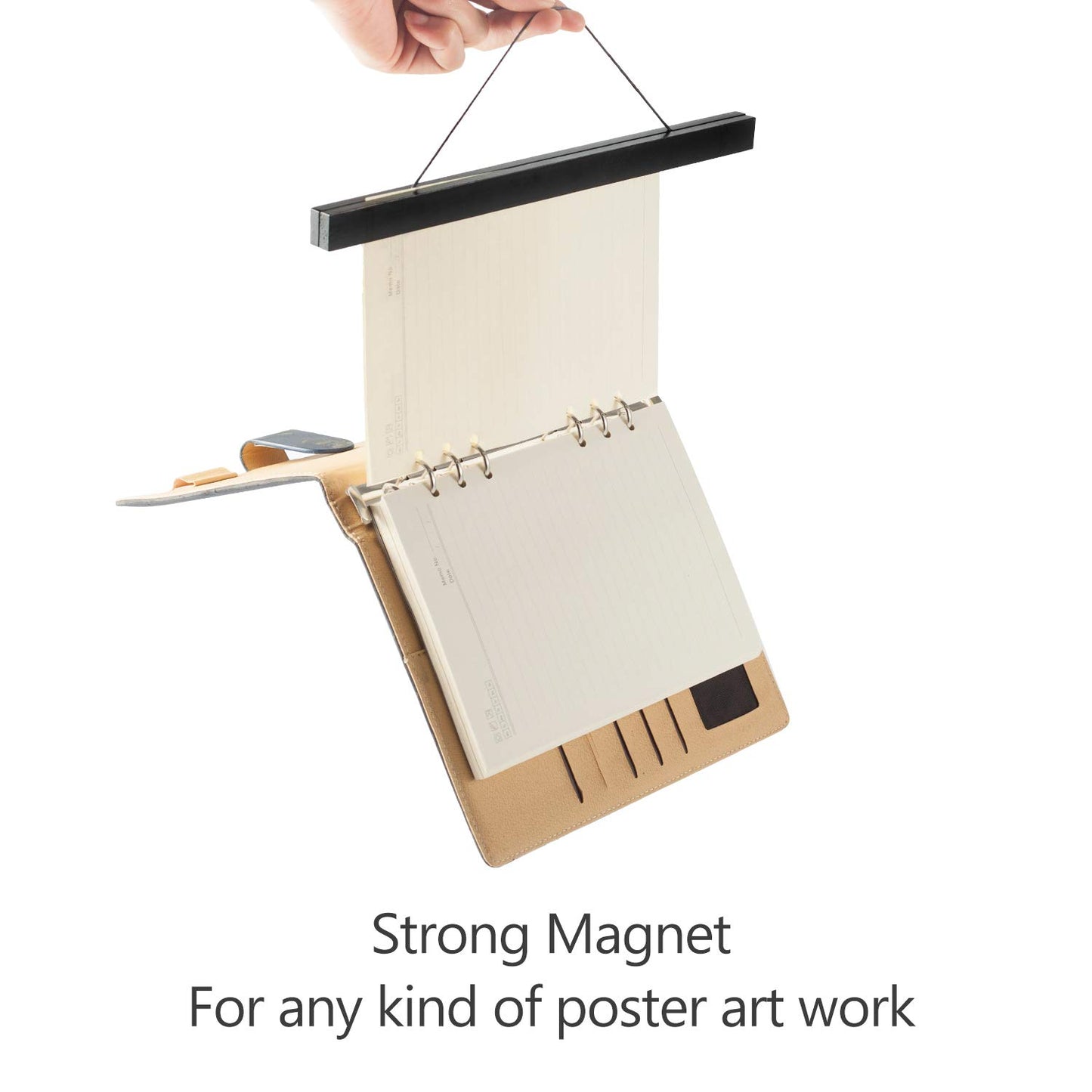 12 inch Wide Magnetic Poster Hanger Frame, 12x18 12x16 12x24 Wood Frame for Posters, Prints, Photos, Pictures, Maps, Scrolls, and Artwork - Wall Hanging Wooden Frame
