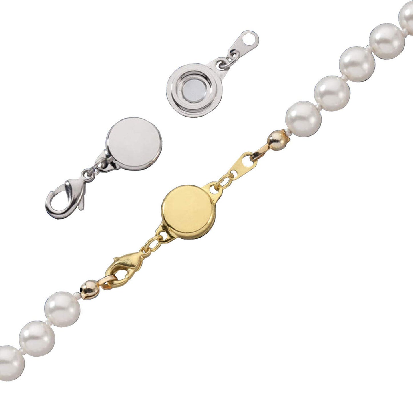 Zpsolution Locking Magnetic Clasps for Jewelry Necklaces Bracelets - Light and Small Keep the Clasp in Back