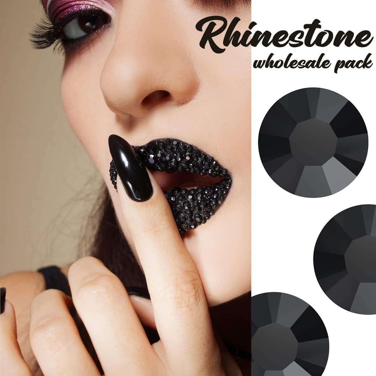 qiipii 3000PCS 4mm Solid Black and White Mix Resin Rhinestones for Crafting Flatback Jelly Stones Bulk SS16 Diamonds Gems Charms for Nails Face Eyes Makeup Tumblers Bottles Crafts Clothes Shoes Phones
