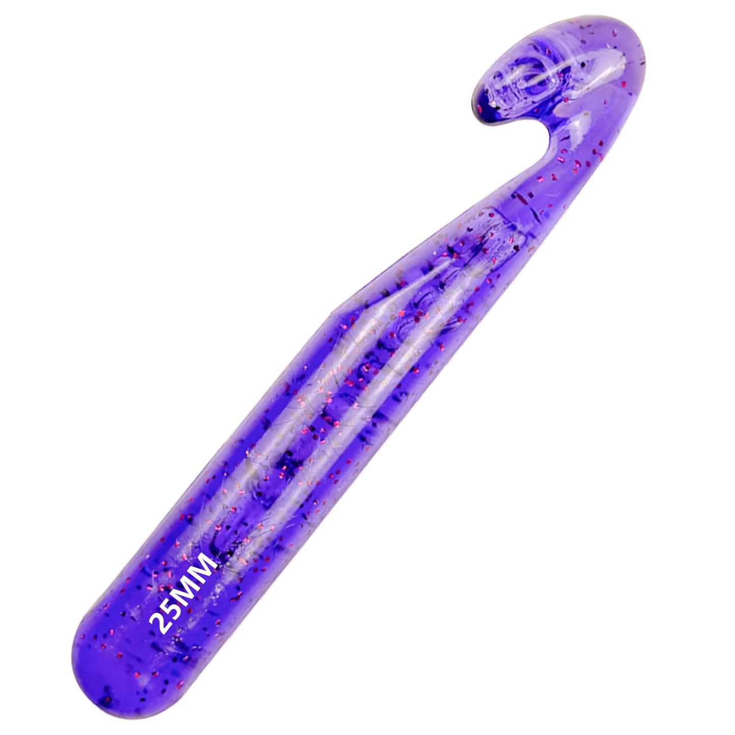 Hobekoee 25mm Large Crochet Hook for Chunky Yarn,Ergonomic Crochet Needles for Arthritic Hands,Plastic Crystal Smooth Crochet Hooks for Handmade DIY Crocheting