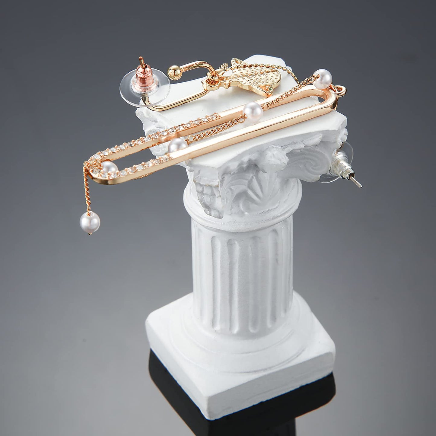 200 Pcs Earring Backs for Droopy Ears Backs Replacements Earring Backs for Heavy Bullet Clutch(Rose Gold)