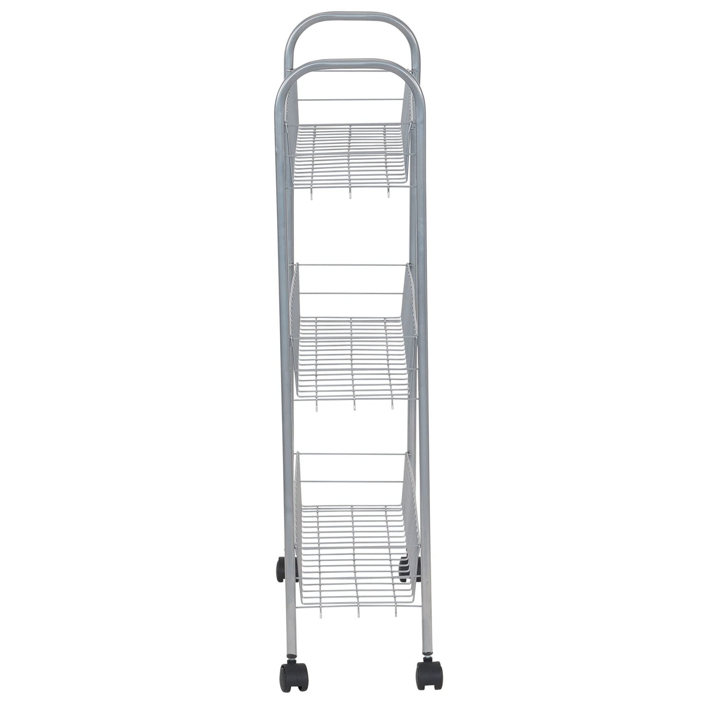 Household Essentials Slim Storage Cart, 3 Shelf Storage Cart with Wheels, Perfect for Laundry Rooms, Bathrooms, Pantries, Kitchens and More