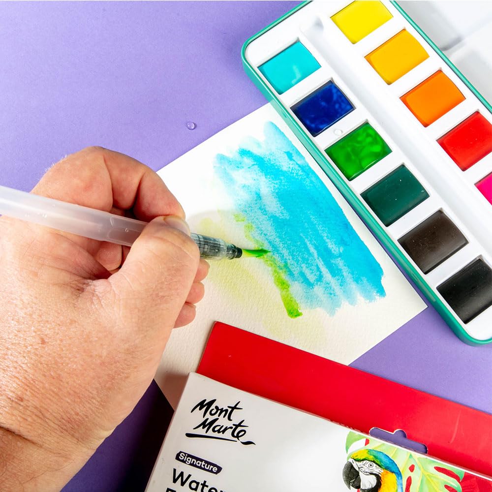 Watercolor Set Full Pan Signature 13pc in Tin, Vibrant, Multi-Color with Translucent Finish, Portable Watercolor Set