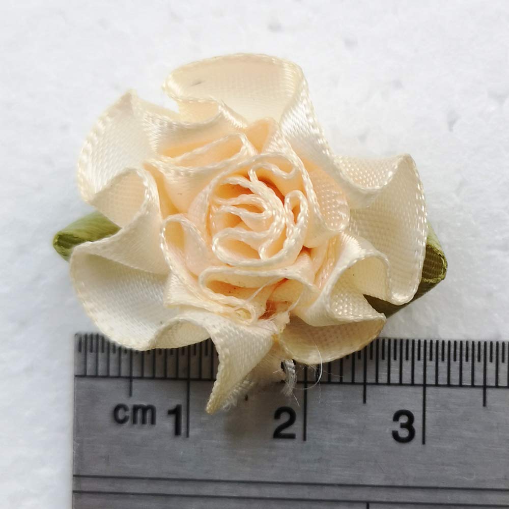 Craft 40pcs Ribbon Flowers Bows Carnation Appliques Sewing Craft (Multi)