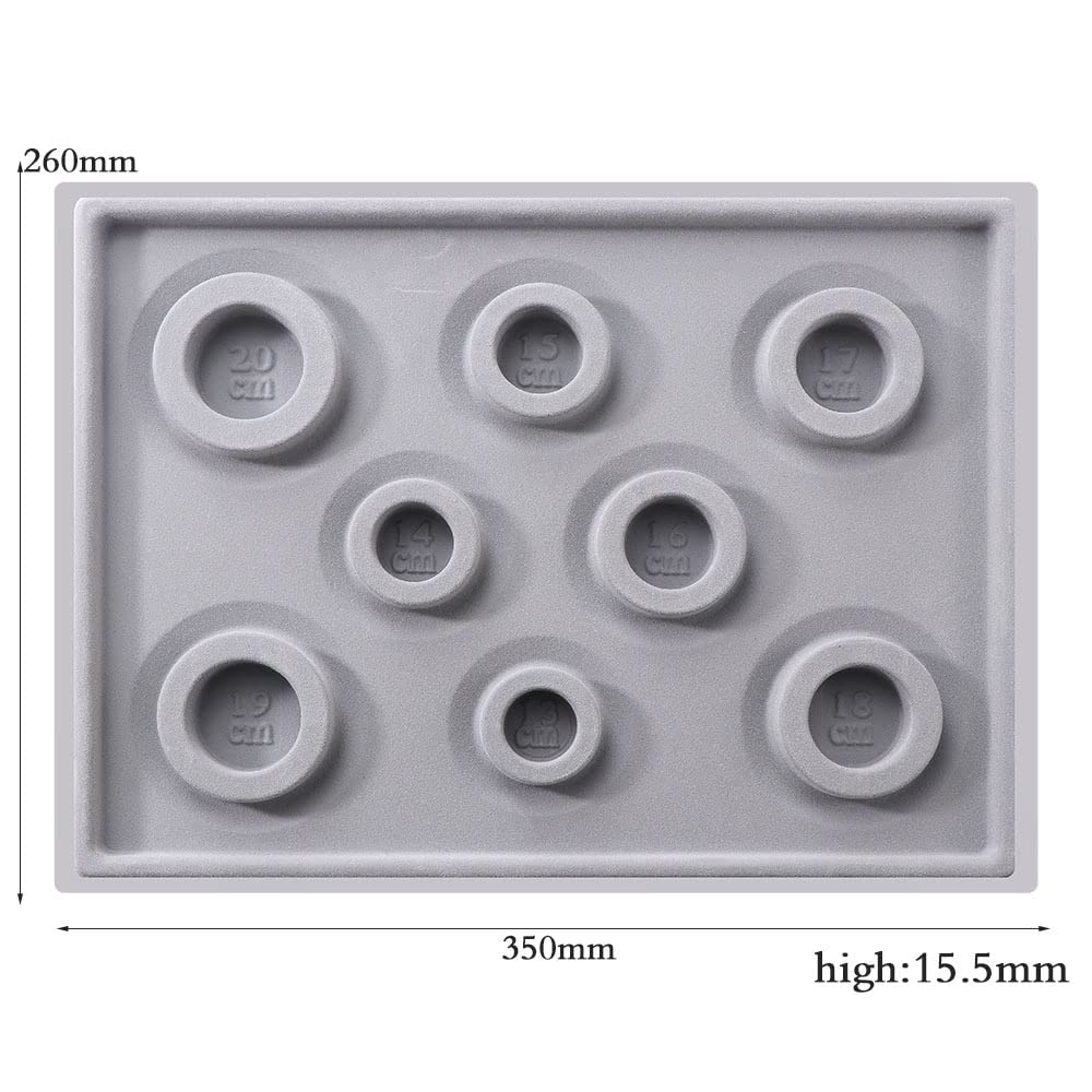 Bead Design Board, DIY Jewelry Production Tray, Flocked Bead Board for Bracelet, Necklace Beads, Jewelry Manager Tray, Sorting and Organizing, Grey