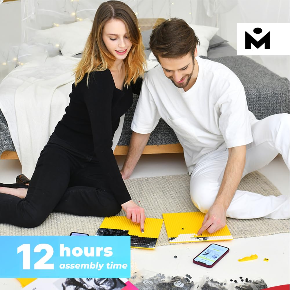 MOZABRICK Photo Construction Set Model S - Transform Any Picture into a Mosaic Wall Art Using Our Constructor and Web App. Infinite Pixel Art Possibilities Using Your Photos!