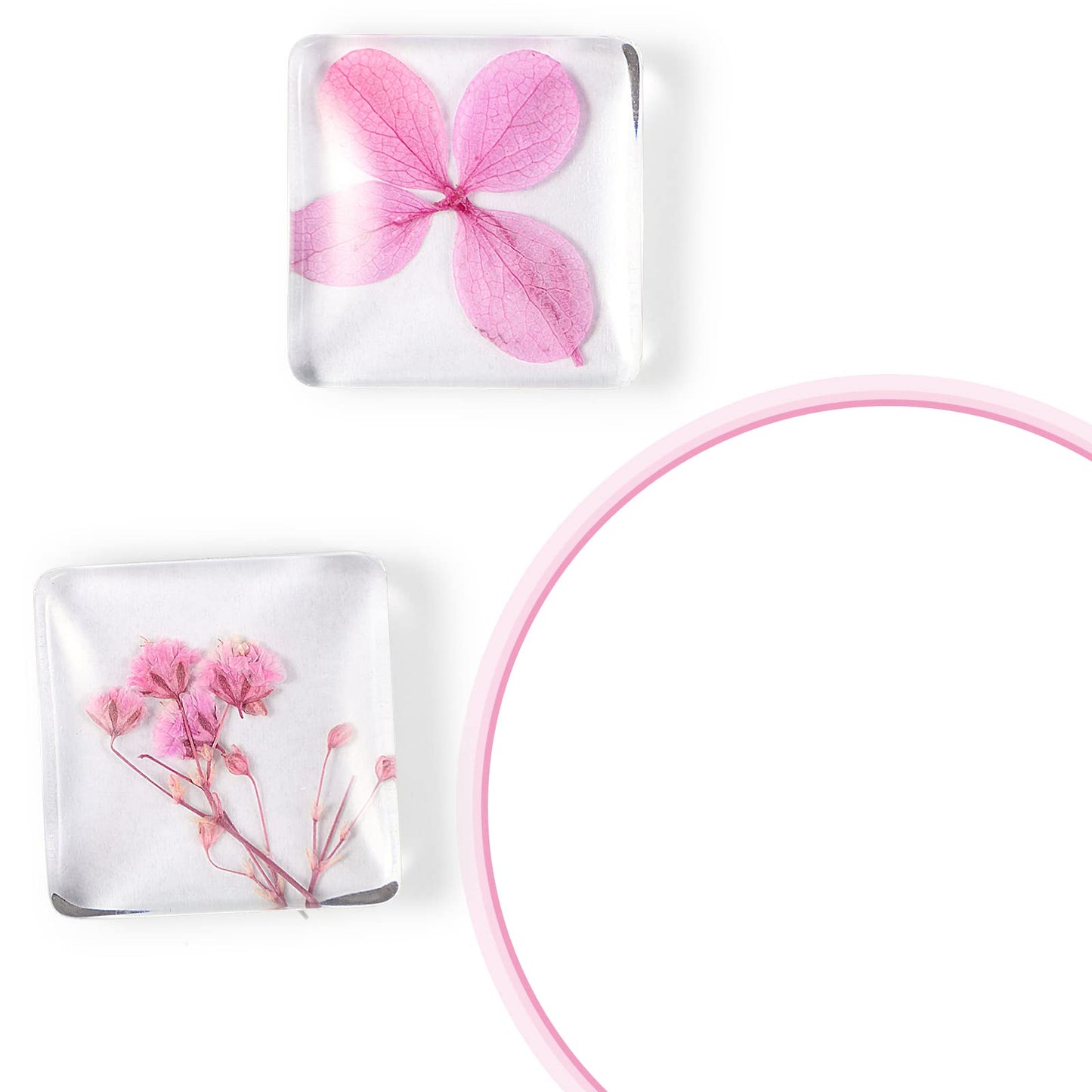 72 Pieces Craft Magnets Glass Ceramic Ferrite Magnet with Adhesive Backing and Transparent Clear Glass Cabochons for DIY Craft Fridge Refrigerator Magnets Pendants(Square,1.2 Inch)