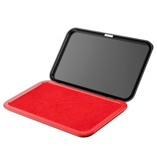 NEO MARK Large Stamp Pad - 3.50"x 6.25", Magnetic Lid, Premium Quality Felt Stamp Pad (Red)